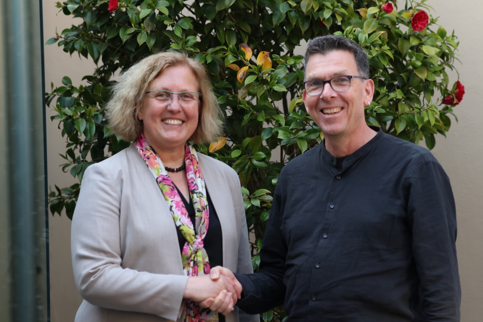 Geschäftsführerin Sabine Höring und Vorstandsvorsitzender Frank Gößmann